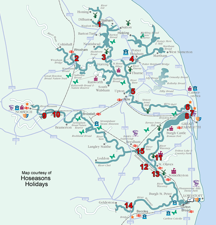 Norfolk Broads Map